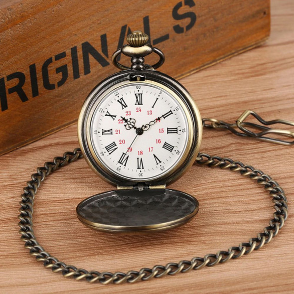 Vintage Bronze To My Son Quartz Roman Numeral Pocket Watch